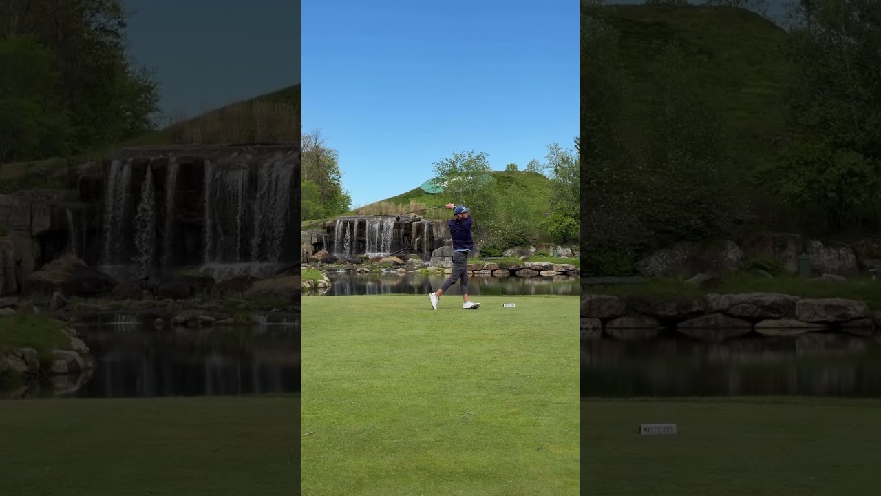 The drive — Mystic Rock, waterfall behind