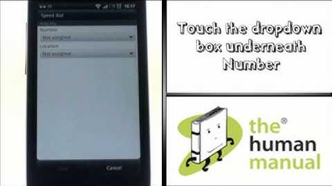 Speed dialling | HTC Sensation | The Human Manual