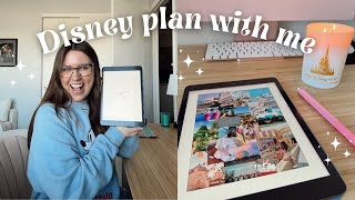 DISNEY PLAN WITH ME ✨ how I plan my Disney trips in my digital planner in GoodNotes on iPad!