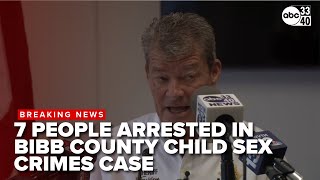 Bibb County Sheriff hosts press conference over arrests in Child sex abuse case in bunker