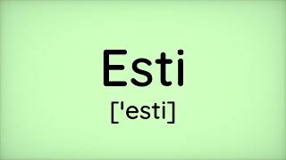 Esti (Esperanto)