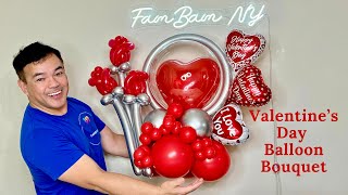 Valentine's day balloon bouquet/Balloon Decoration (Ramo de globos de San Valentín)