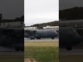 Royal Australian air force C130J super Hercules landing on runway 16 from Australia