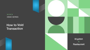 Krypton POS Demo - How to Void Transaction