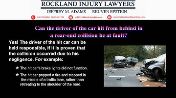 Who is Responsible in a Rear-End Collision