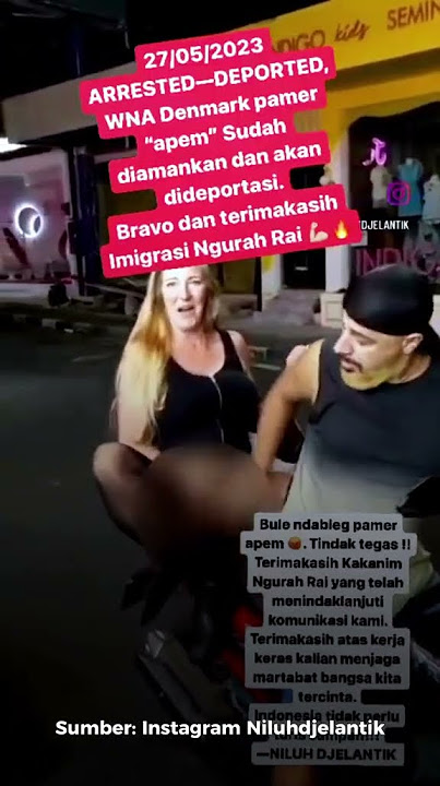 Viral Bule Denmark Di Bali Pamer Kemaluan Saat Naik Motor