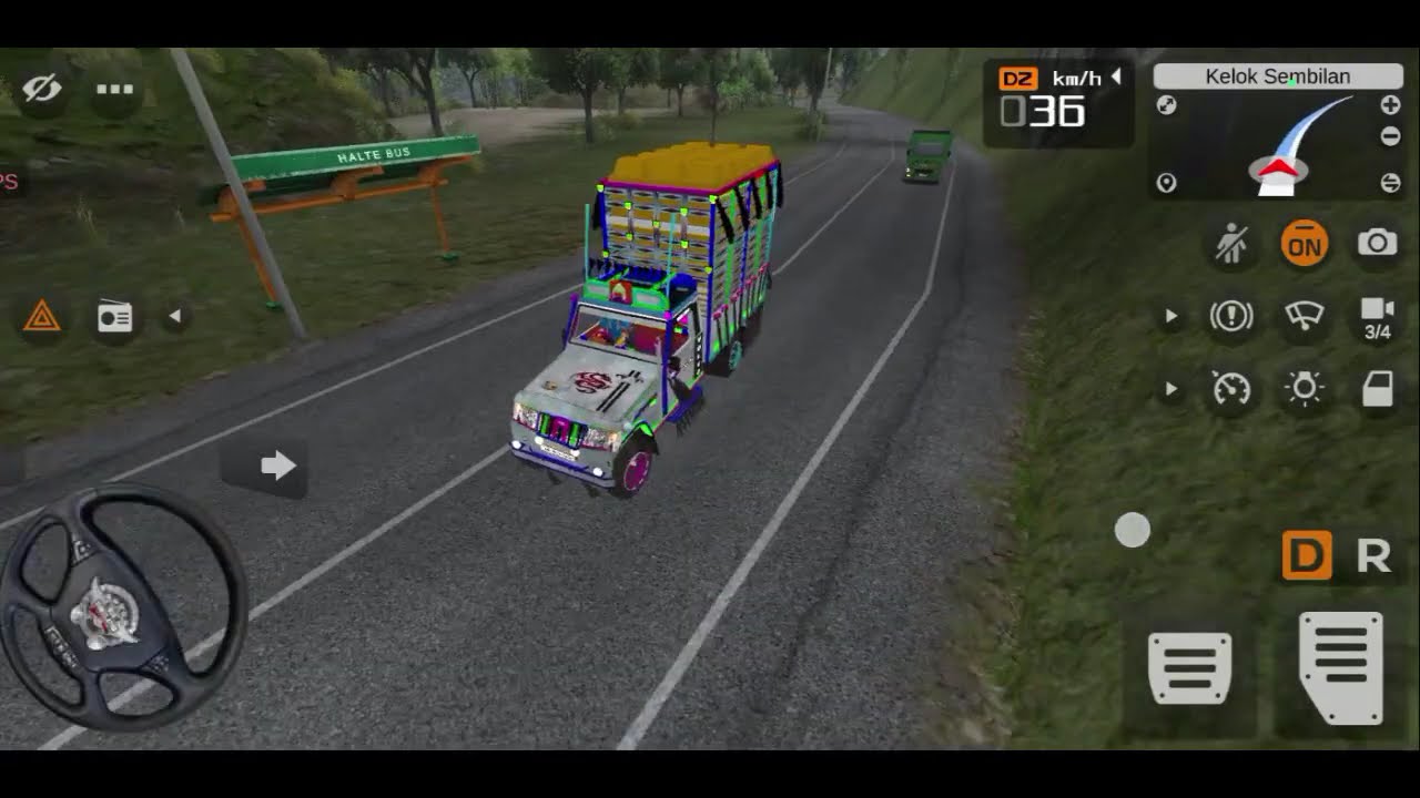 जय सांवरिया सेठ भजन 🙏 सांवरिया सेठ के भजन🥰के साथ pickup driving game video #Bus simulator Indonesia 