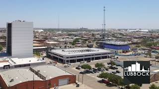 ￼DJI DRONE VIEW OF LUBBOCK TEXAS DOWNTOWN