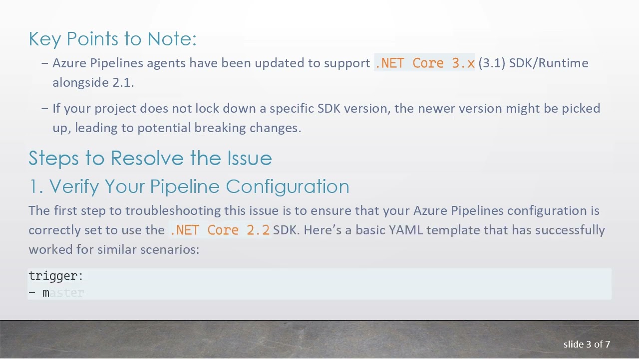 Resolving the .NET Core 2.2 Deployment Failure in Azure Pipelines