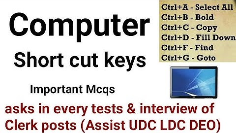 Computer shortcut keys - A to Z | most important key