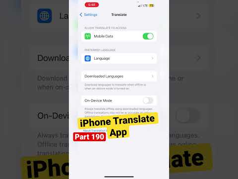 iPhone Translate App settings change today || part 190 || #shortvideo #iphone #ytshorts #technology