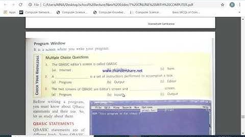 CLASSS 7TH,COMPUTER,CHAPTER#5,TOPIC"STATEMENTS OF QBASIC",TEACHER RABIA