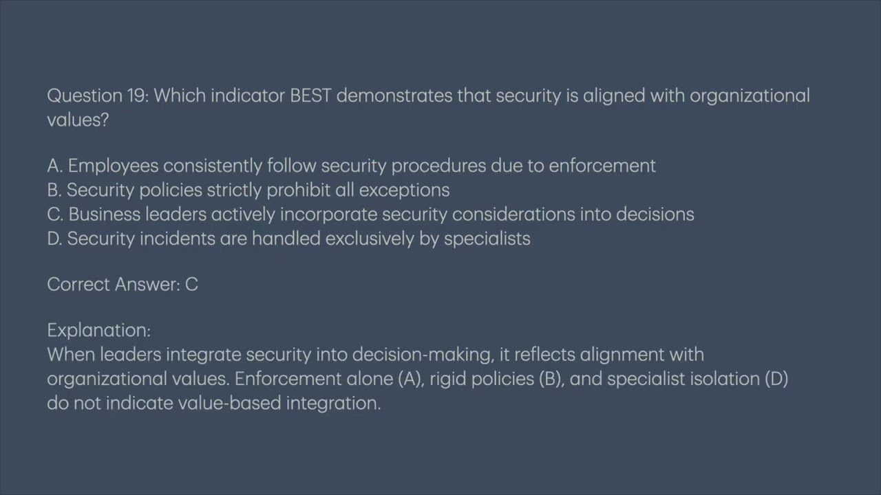 Information Security Management Q&A part 1.1