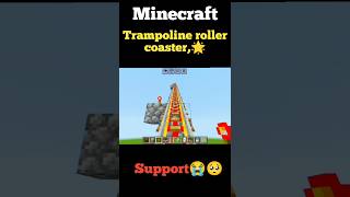 Minecraft trampoline roller coaster #minecraft#gaming#viral