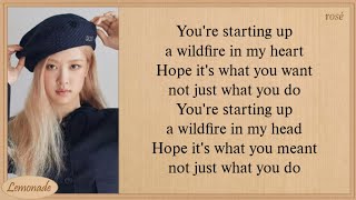 ROSÉ Wildfire Lyrics (Cover Cautious Clay)