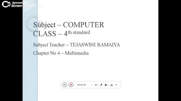 Cbse Class 4th Subject Computer Chapter No 4 Multimedia