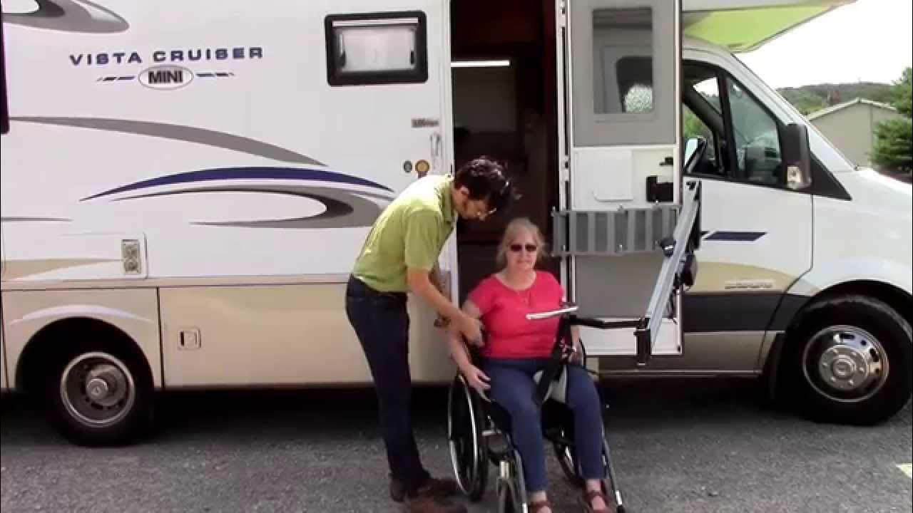 MultiLift Disability Handicap Lift In Motor Home/RV (Entering the