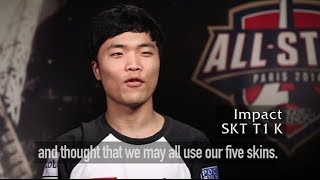 Fnatic and SKT T1 K talk about the game where they played all 5 SKT Skins :) | All-star 2014