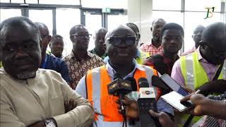 TRANSPORT MINISTER INSPECT KUMASI INT AIRPORT