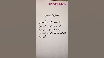 Algebraic Identities #shorts #youtubeshorts #shortvideo #shortsfeed #maths