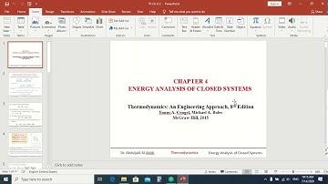 Thermodynamics- Energy analysis of closed system 2