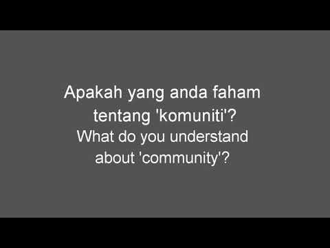 Video: Apa Itu Komuniti
