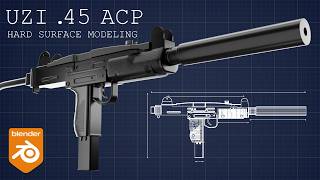 Modeling a Mini Uzi in Blender