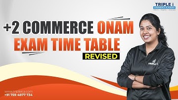 +2 Commerce Onam Exam Timetable 2025 – Revised Schedule