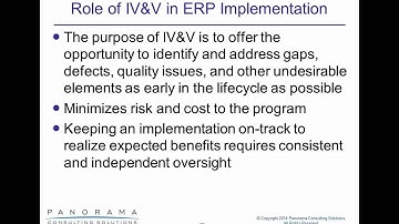 The Importance of Independent Verification and Validation IV&V
