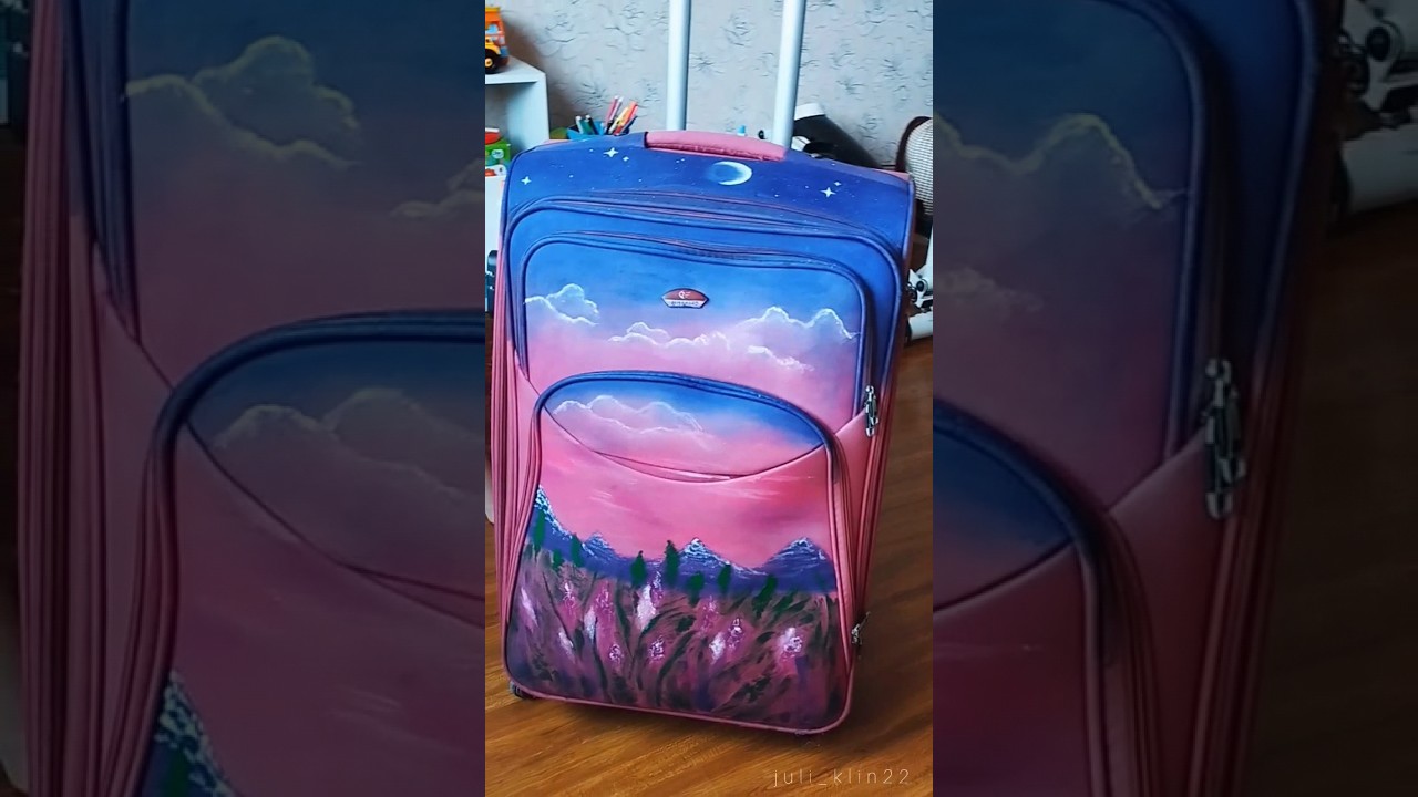 Роспись🎨Без чехла на чемодан теперь можно обойтись 😄#роспись # ...