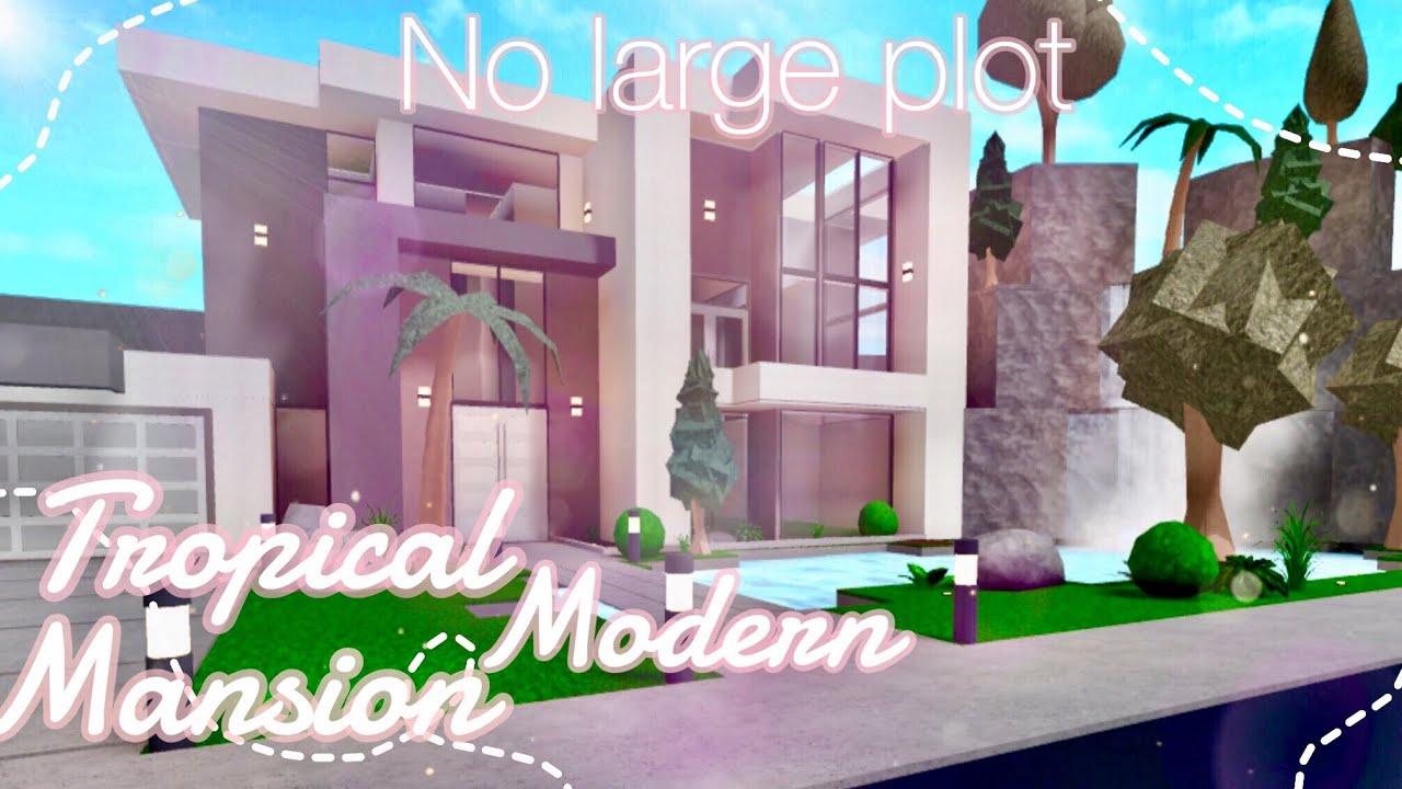 Bloxburg | No Large Plot - Tropical Modern Mansion | Giveaway Winners ...