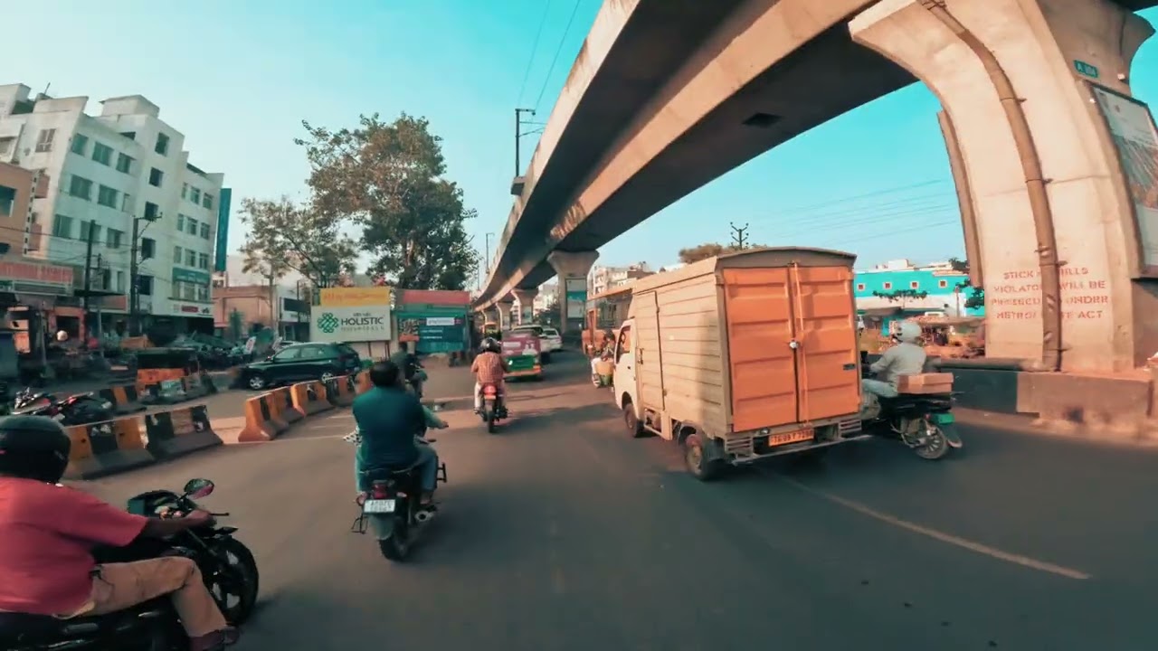 Uncut 3min 26sec from today's return ride near Bharat Nagar Flyover | Cycle To Work - Week116 - Day2