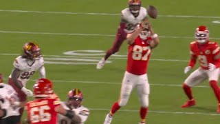 Travis Kelce AWFUL DROP Leads to Bobby Wagner Interception 😳 Commanders vs Chiefs Highlights
