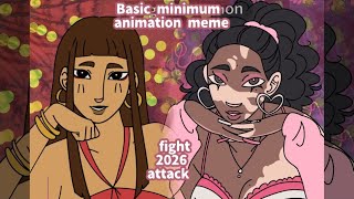 Bare minimum animation meme (Art fight attack for Dinozor & MelodyKomaeda)