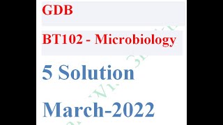 GDB BT102 SOLUTION 2022