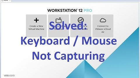 Solved: VMware Workstation keyboard mouse not capturing issue