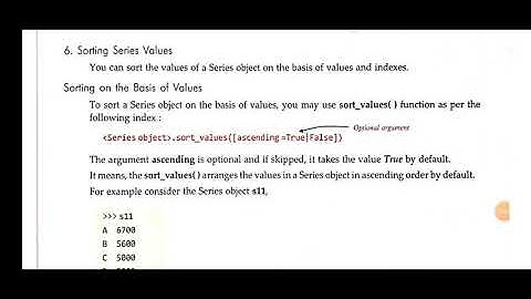 sorting reindexing and dropping in Python Pandas series Dr Surya Pratap Singh