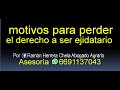 10 motivos para perder el derecho a ser ejidatario o comunero / Asesoría 6691137043