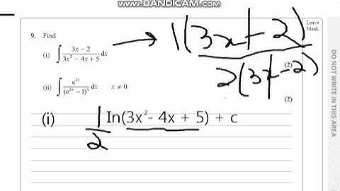 WMA13/01 P3 *Jan 2021* Q9 (Integration continued)