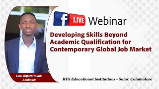Webinar on 'Developing Skills Beyond Academic Qualification for Contemporary Global Job Market'