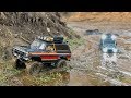 Traxxas trx4 ford bronco and defender long muddy trail