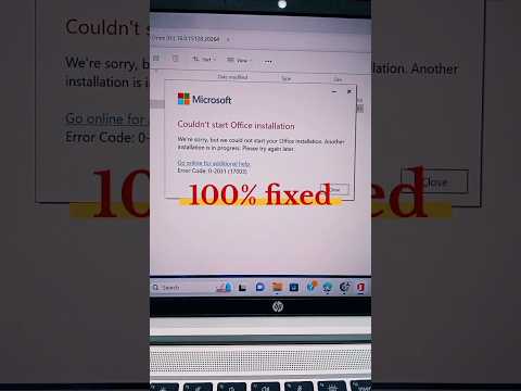 Microsoft office error code: 0-2031 (17003) during setup installation
