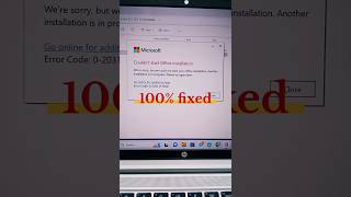 Microsoft office error code: 0-2031 (17003) during setup installation