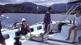 Malihini catamaran sailing Na Pali coast, Kauai (Sep. 6, 2012)