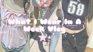 Mini Vlog: What I Wear in a Week  📷 🌷 ✮⋆˙ acubi, coquette, comfy clothes #outfitvlog