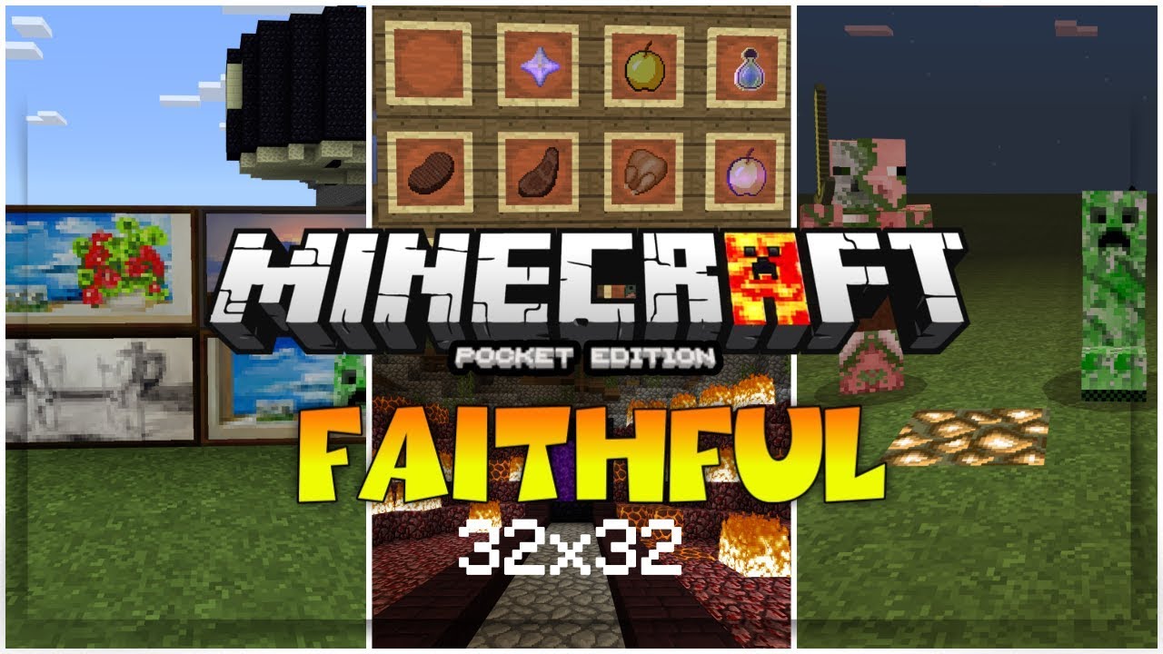 Mcpe 1 14 Faithful Texture Pack Minecraft Pe 1 14 Faithful Texture Pack Free Download Youtube