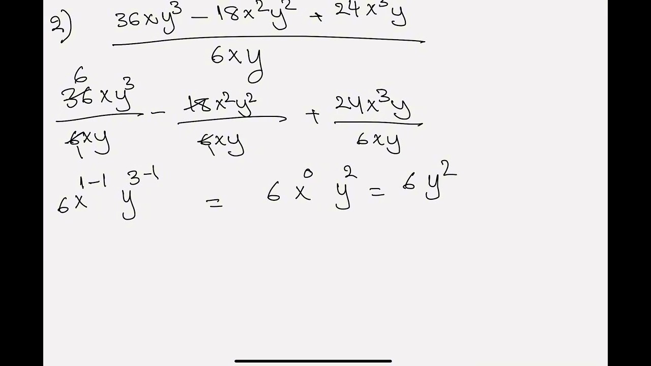 تقسیم پولینوم بر مونوم- سوال دوم - الجبر حروفی