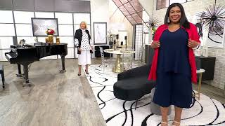 Dennis Basso Italia Knit Wide Leg Crop Pant on QVC