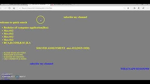 MCS-012 solved assignment 2019-2020