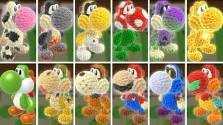 Yoshi's Woolly World - All Costumes & All Amiibo Outfits